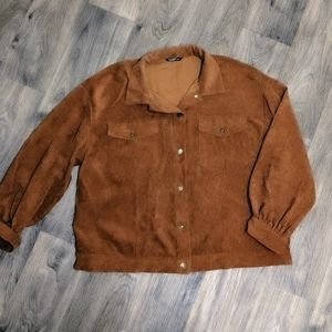 Warm Brown Corduroy Shacket/Jacket